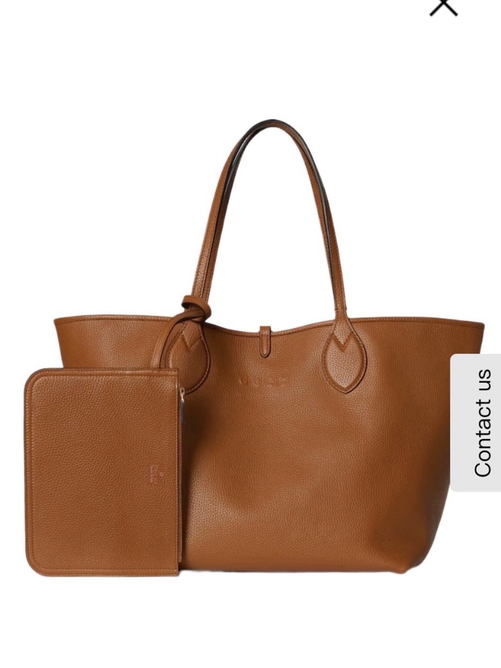 Gucci Tan Leather Tote with Removable Pouch